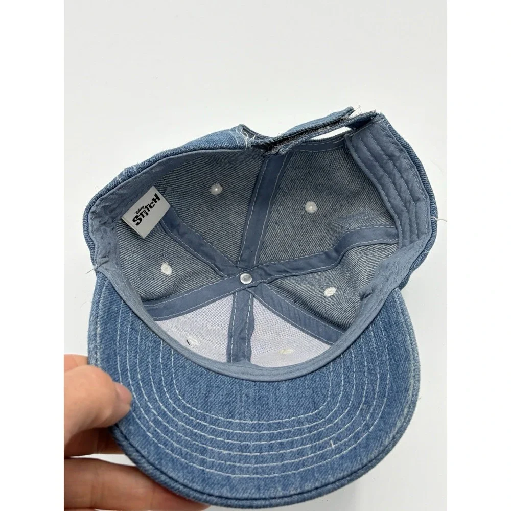 Disney Lilo and Stitch Denim Baseball Hat Cap‎ Blue Kids OSFM Strapback